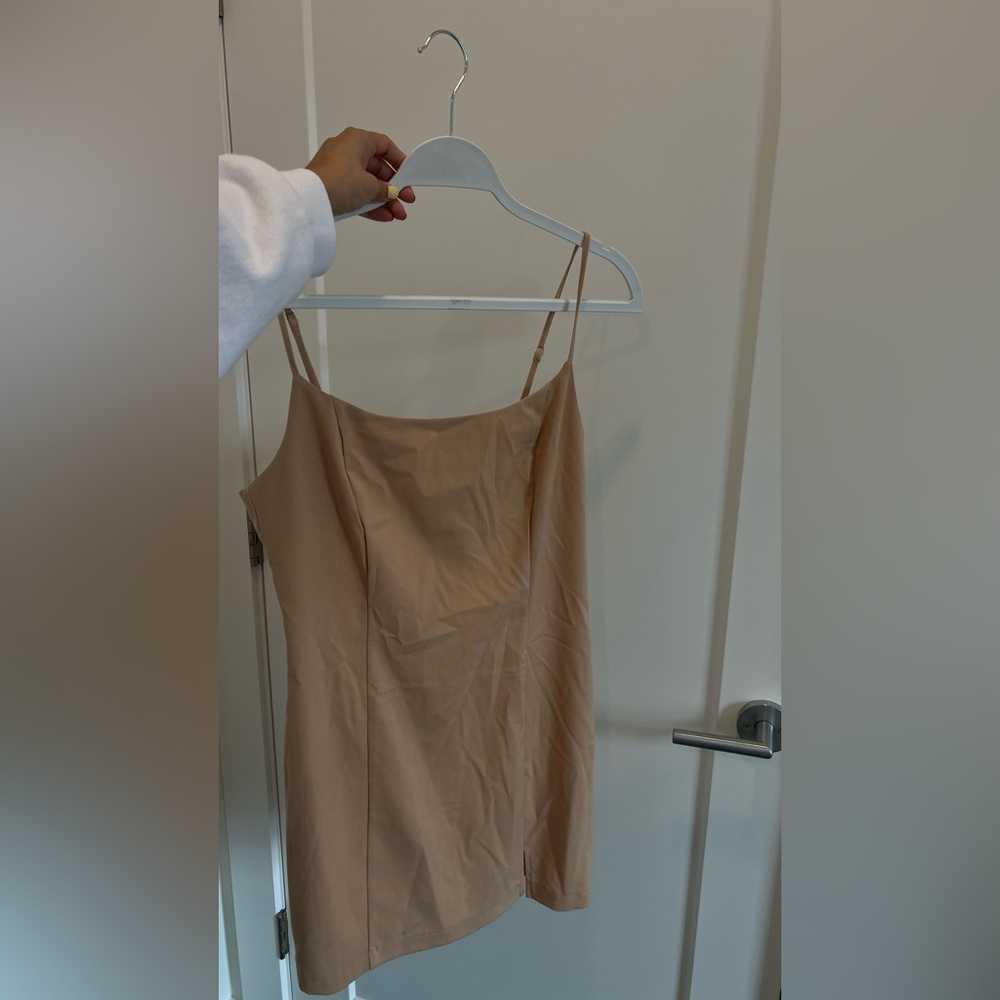 Beige Mini Dress